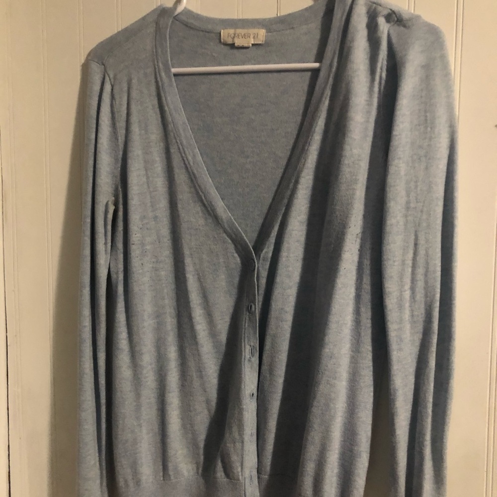 Light blue forever 21 cardigan